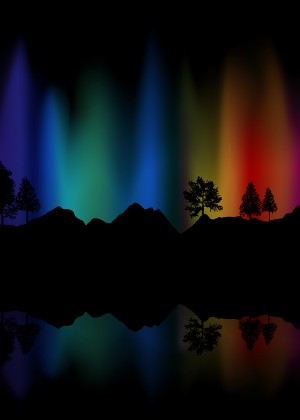 Background with aurora